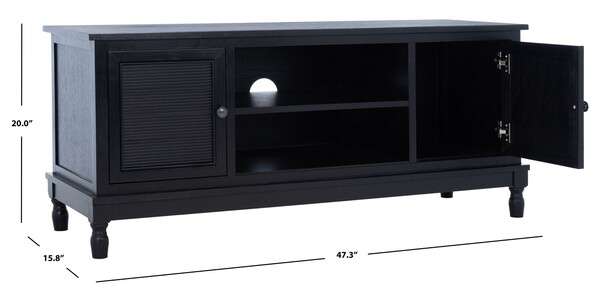 Safavieh Ryder 2 Door 1 Shelf Media Stand - Black | TV Stands | Modishstore - 4