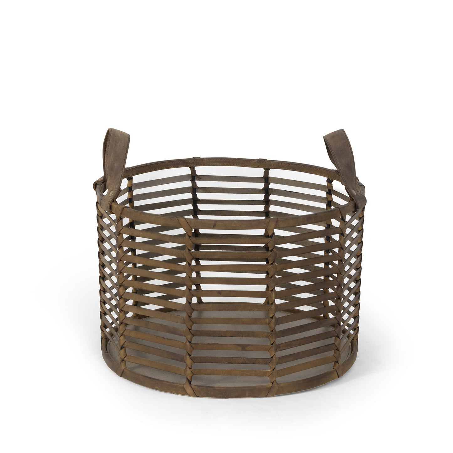 Finn Leather Basket Small By Regina Andrew | Bins, Baskets & Buckets | Modishstore - 2