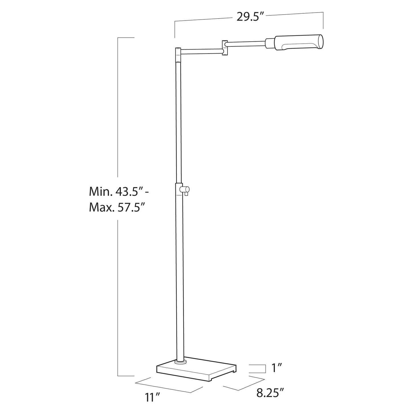 Noble Floor Task Reading Lamp Polished Nickel By Regina Andrew | Floor Lamps | Modishstore - 2