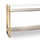 Andres Hair on Hide Console Large Brass By Regina Andrew | Console Tables | Modishstore - 3
