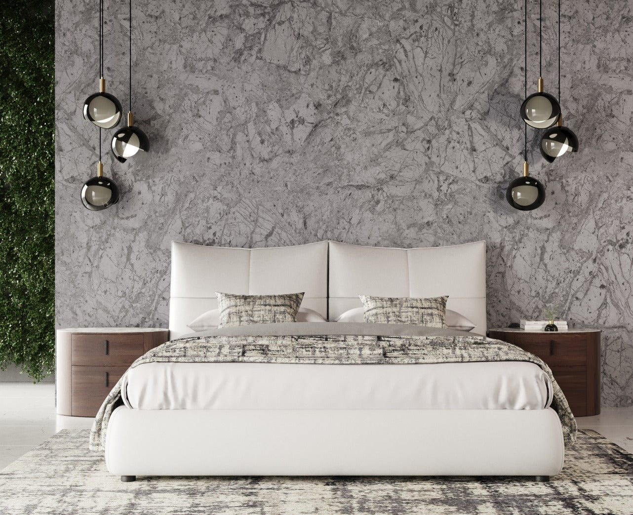 Modrest Patrick - Modern White Leather Bed | Beds | Modishstore - 2