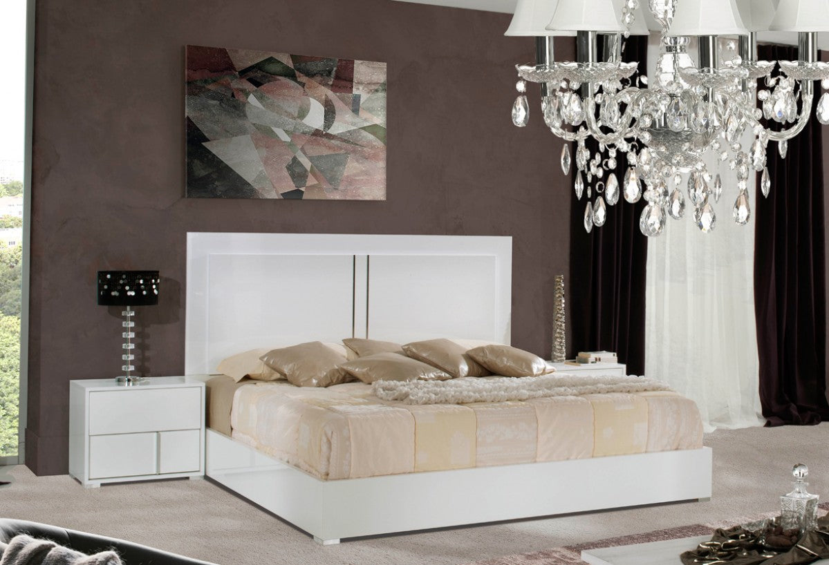 Modrest nicla italian modern shop white bedroom set