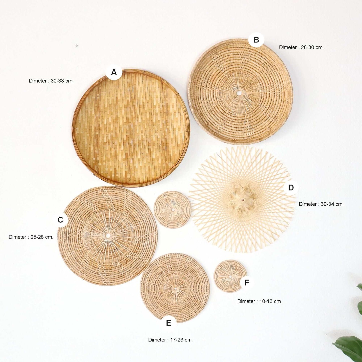 Nor Ra Mon - Wall Hanging Decor Set Of 7 By Thaihome | Wall Decor | Modishstore - 2