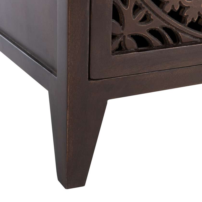 Safavieh Thea 1 Door Carved Nightstand | Nightstands | Modishstore - 2