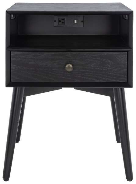 Safavieh Scully Nightstand W/ Usb - Black | Nightstands | Modishstore - 2