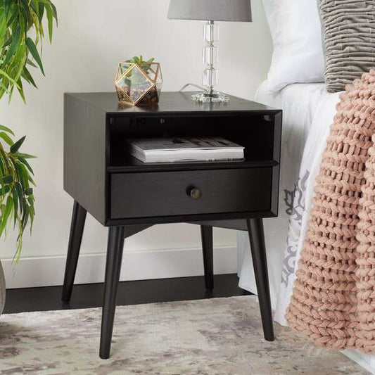 Safavieh Scully Nightstand W/ Usb - Black | Nightstands | Modishstore