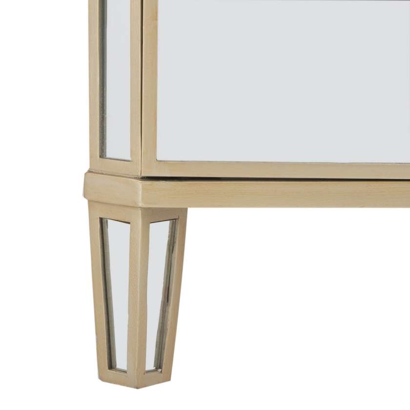 Safavieh Giana 3 Drawer Mirrored Nightstand | Nightstands | Modishstore - 3