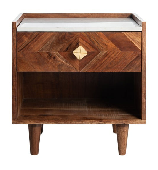 Safavieh Tahseen Parquet Nightstand | Nightstands | Modishstore - 1