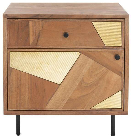 Safavieh Ballard 1 Drawer 1 Door Nightstand - Natural | Nightstands | Modishstore