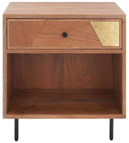 Safavieh Benford 1 Drawer Nighstand - Natural | Nightstands | Modishstore