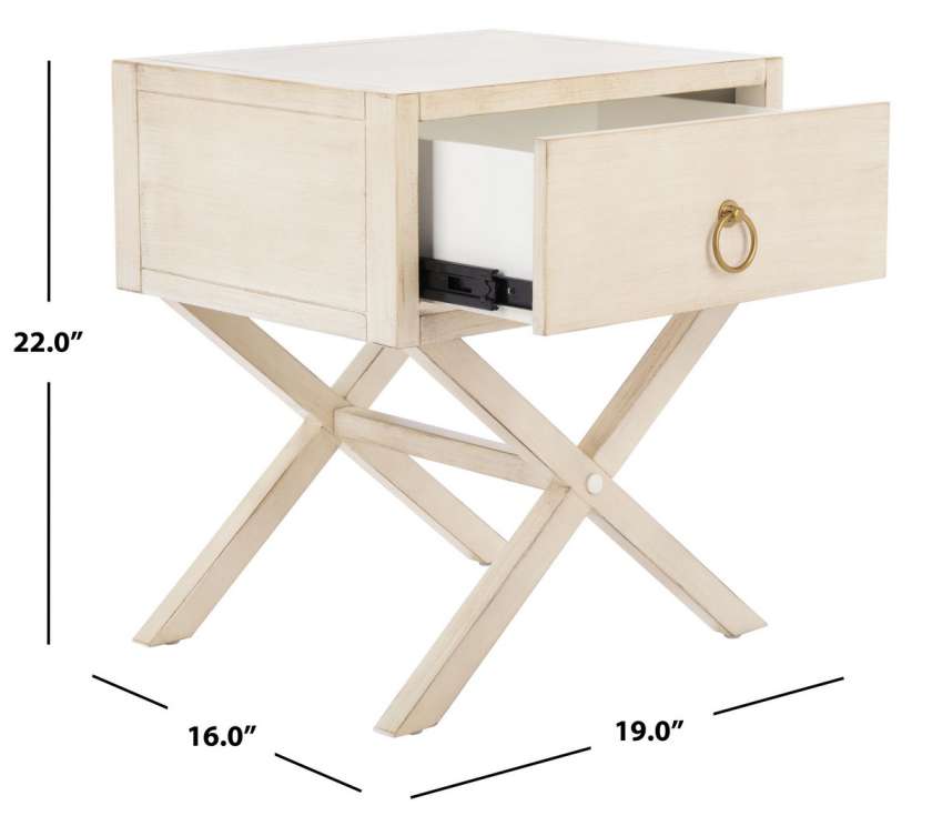 Safavieh Odilia 1 Drawer Nightstand | Nightstands | Modishstore - 3