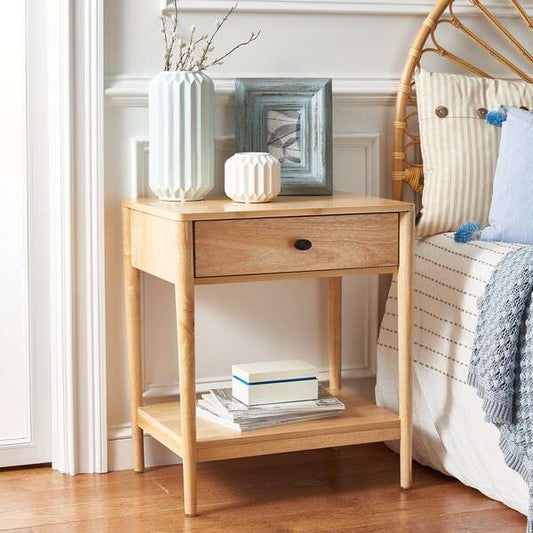 Safavieh Boden 1 Drawer Nightstand - Natural | Nightstands | Modishstore