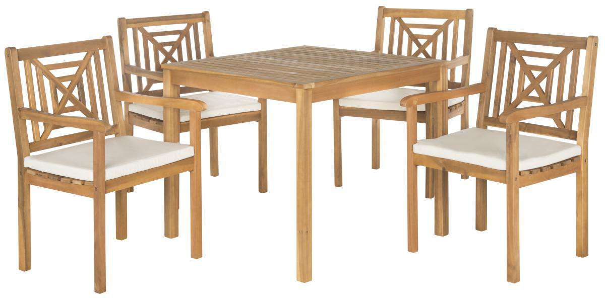 Safavieh Del Mar 5 Pc Dining Set | Outdoor Dining Sets | Modishstore - 1