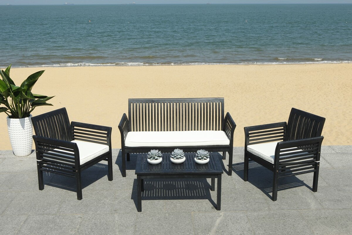 Safavieh Carson 4 Pc Outdoor Set | Outdoor Sofas, Loveseats & Sectionals | Modishstore - 9