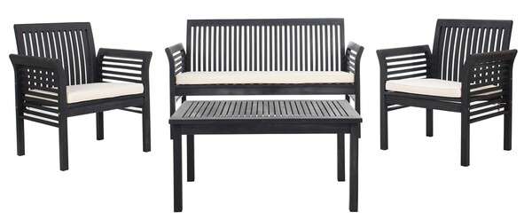 Safavieh Carson 4 Pc Outdoor Set | Outdoor Sofas, Loveseats & Sectionals | Modishstore - 5