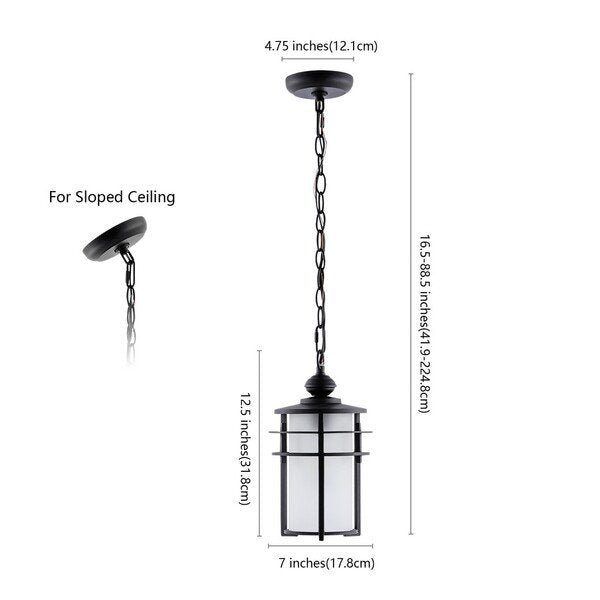 Safavieh Adisyn Outdoor Pendant - Black | Pendant Lamps | Modishstore - 3