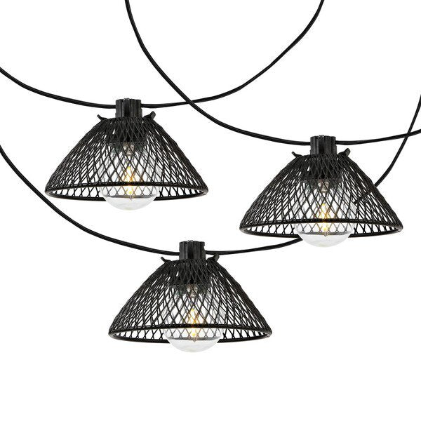 Safavieh Junia Led Outdoor String Lights - Black | Lightbulbs | Modishstore - 2