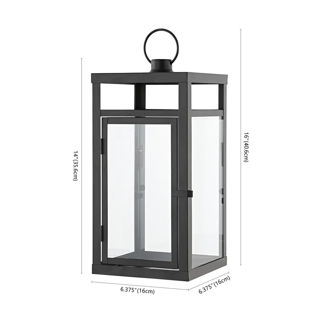 Safavieh Fraleigh Outdoor Lantern Set Of 2 - Black | Outdoor Lights | Modishstore - 3