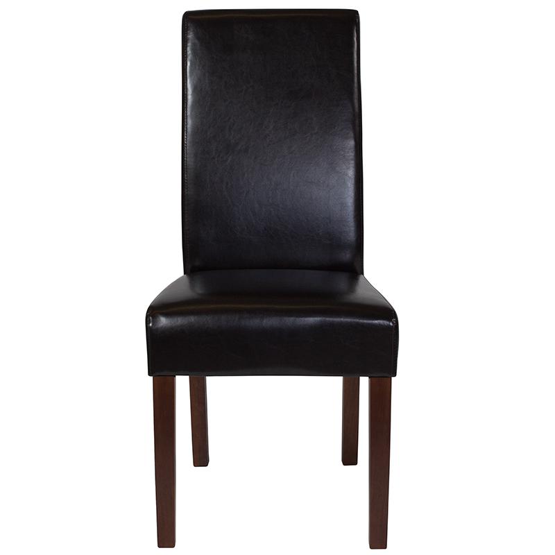 Greenwich Series Brown Leathersoft Parsons Chair By Flash Furniture | Dining Chairs | Modishstore - 4