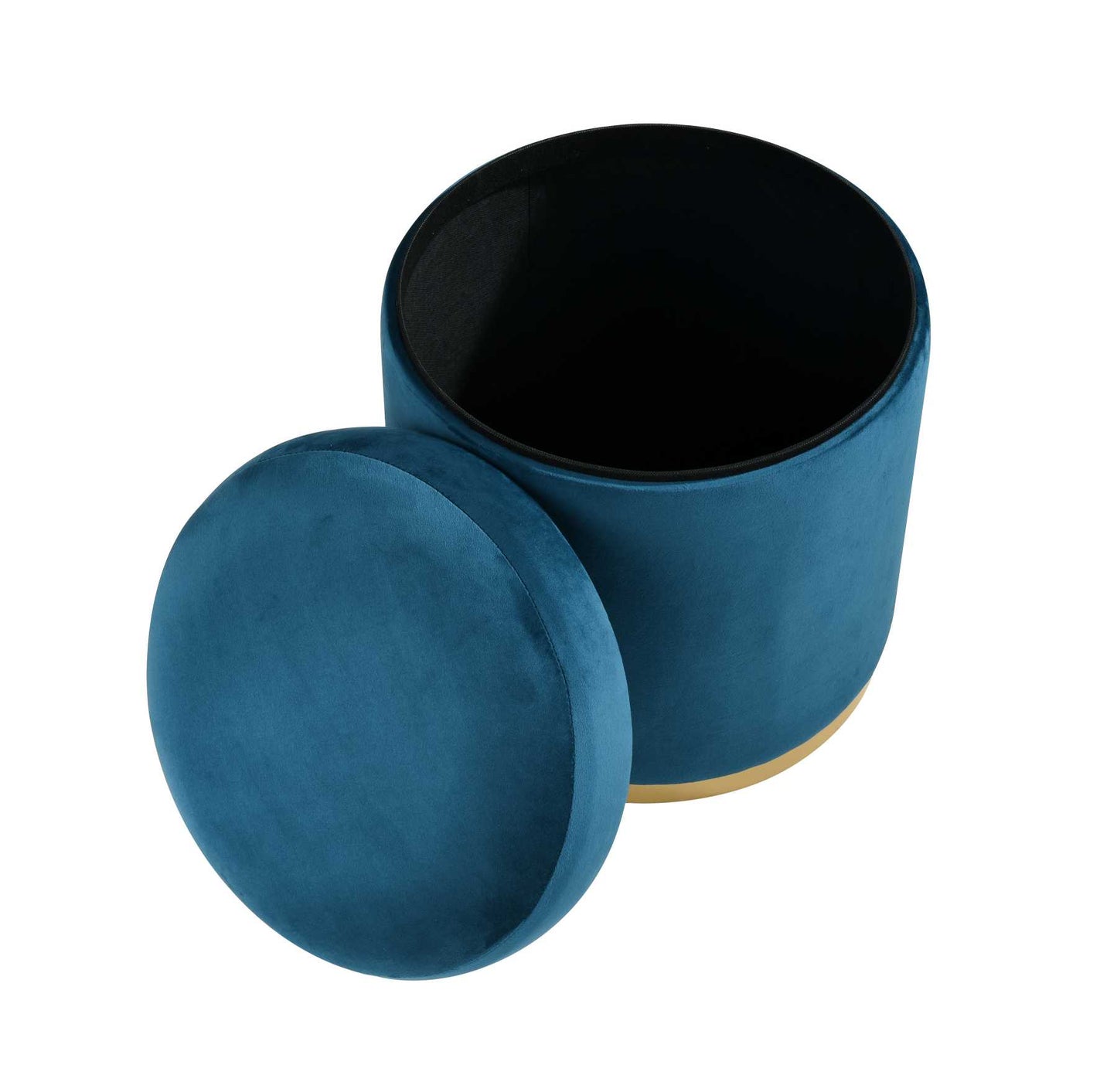 Raina Ottoman - Navy By ELK |Ottomans |Modishstore - 2