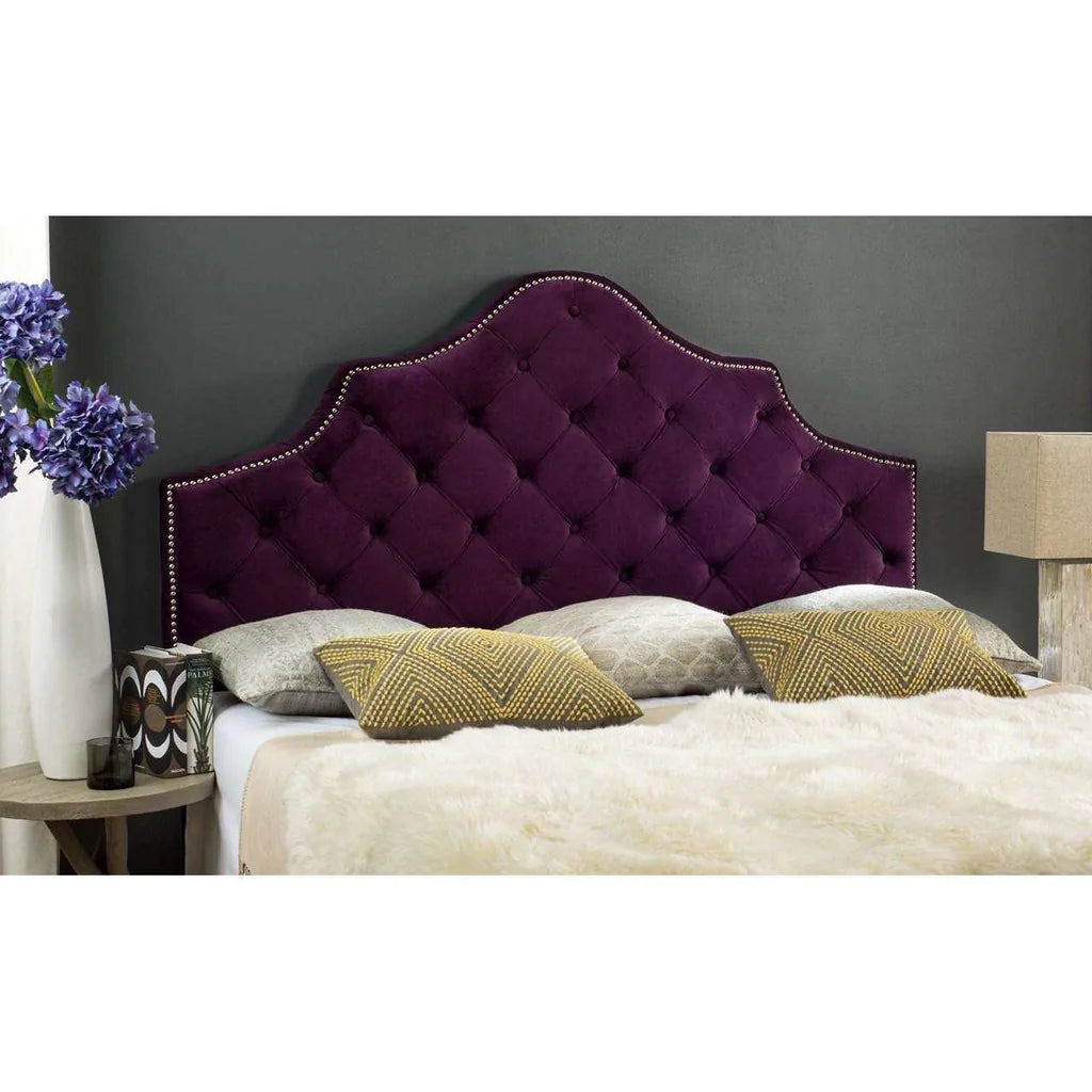 Safavieh Arebelle Queen Headboard Queen Size - Aubergine | Headboards | Modishstore