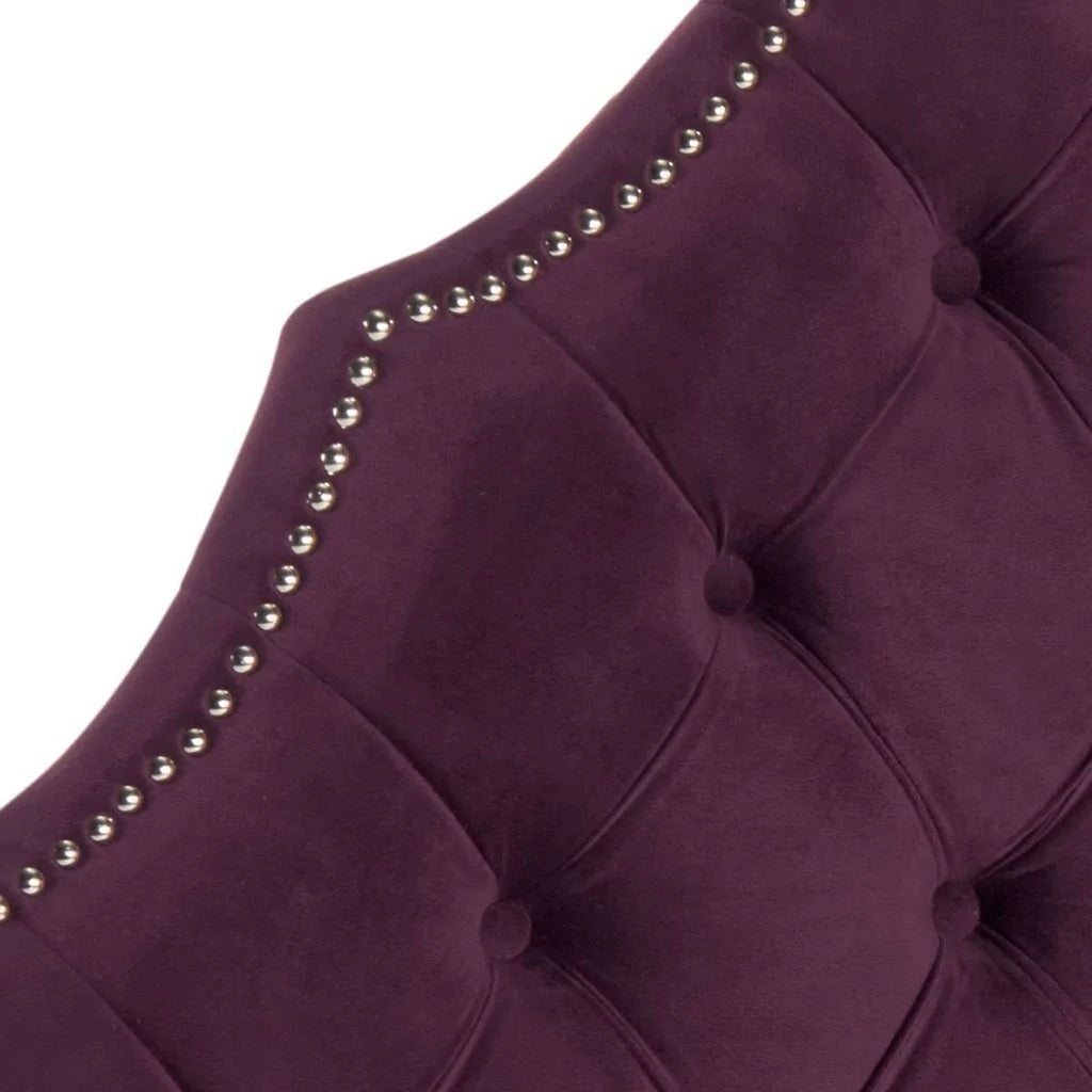 Safavieh Arebelle Queen Headboard Queen Size - Aubergine | Headboards | Modishstore - 4