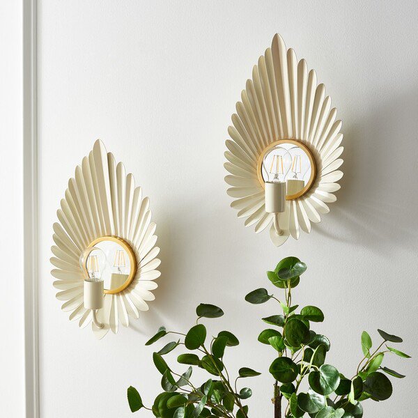 Safavieh Lorynn Wall Sconce Set Of 2 - Ivory | Sconces | Modishstore