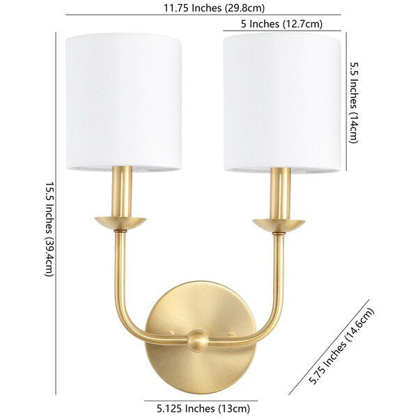 Safavieh Ferrara Wall Sconce - Gold | Sconces | Modishstore - 3