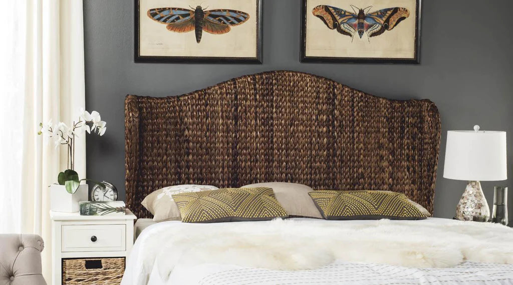 Safavieh Nadine Headboard King Size - Brown | Headboards | Modishstore