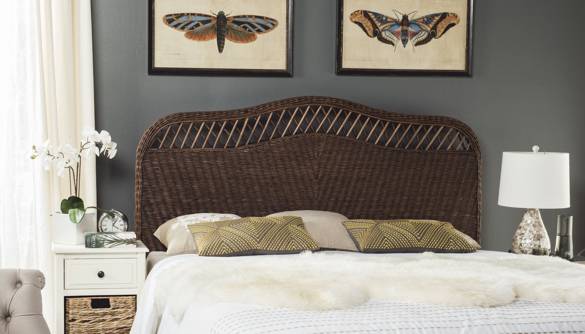 Safavieh Sephina Headboard Queen Size - Brown | Headboards | Modishstore