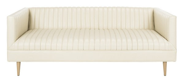 Safavieh Carmina Channeled Sofa - Light Beige | Sofas | Modishstore