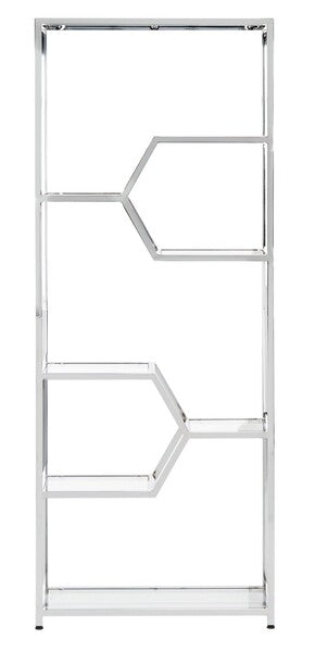 Safavieh Benoit Chrome Bookcase | Bookcases | Modishstore - 5