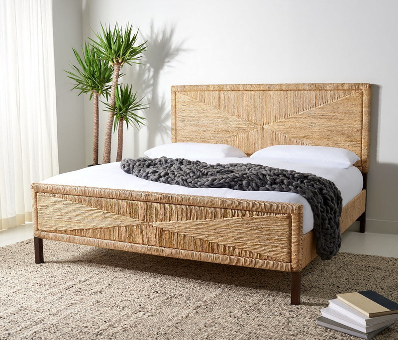 Safavieh Willa Woven Banana Stem Bed | Beds | Modishstore