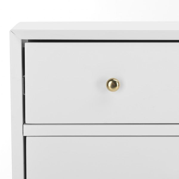 Safavieh Madden Retro Dresser - White and Brass | Dressers | Modishstore - 4