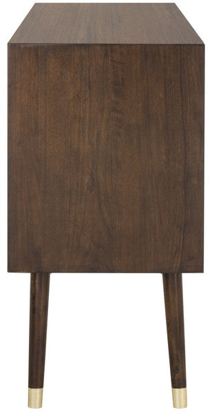 Safavieh Madden Retro Dresser - Walnut and Brass | Dressers | Modishstore - 4