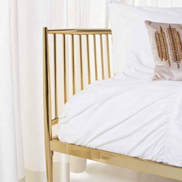 Safavieh Eliza Metal Bed - Gold | Beds | Modishstore - 3