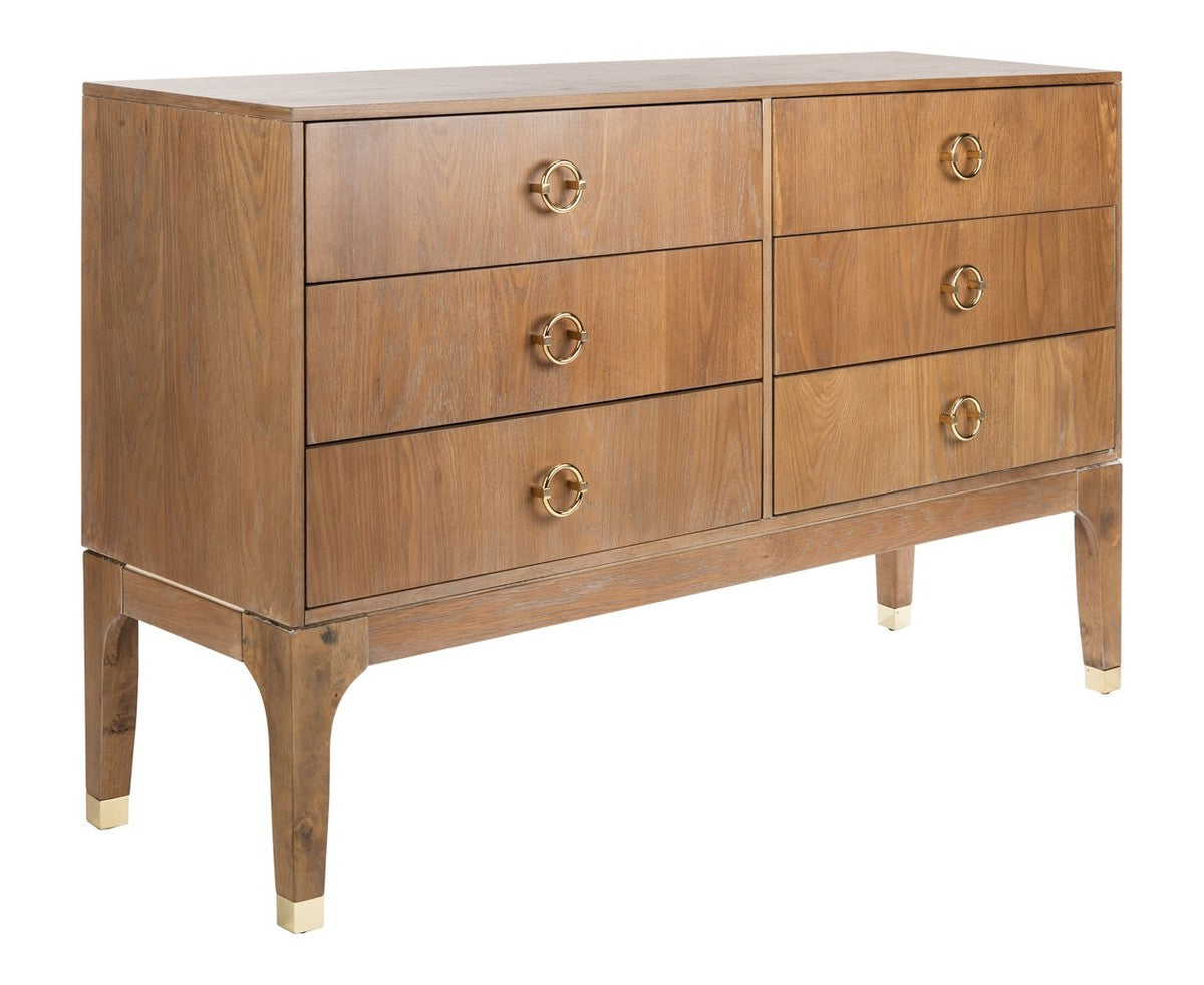 Safavieh Lorna Contemporary Dresser - Rustic Oak | Dressers | Modishstore - 3