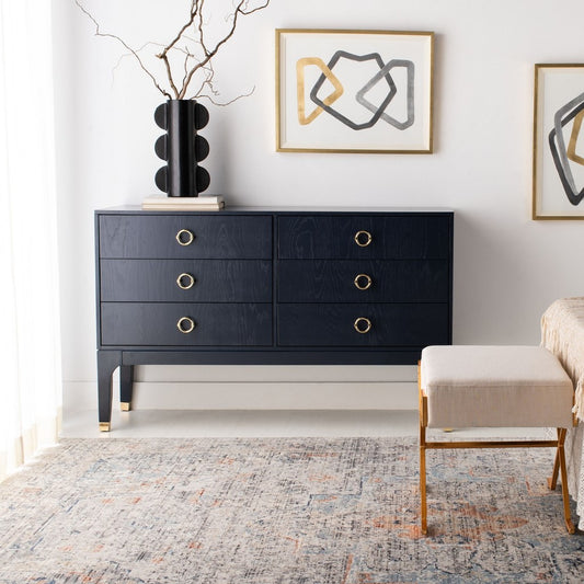 Safavieh Lorna Contemporary Dresser - Navy | Dressers | Modishstore