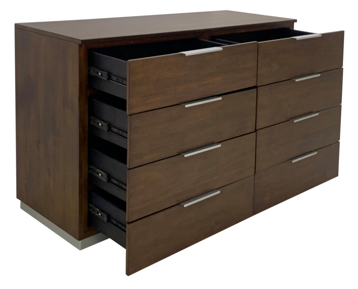 Safavieh Brylin 8 Drawer Dresser - Dark Walnut | Dressers | Modishstore