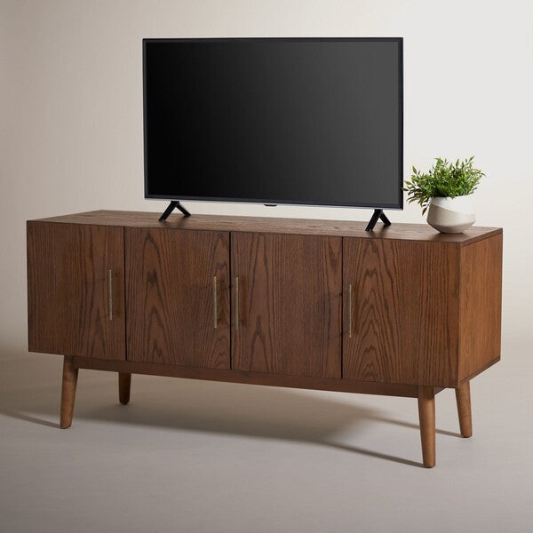 Safavieh Doderick Mid-Century Media Sta - Medium Oak | Accent Tables | Modishstore - 5