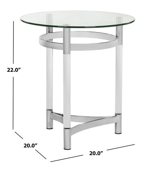 Safavieh Letty Round Acrylic End Table - Clear | Accent Tables | Modishstore - 3