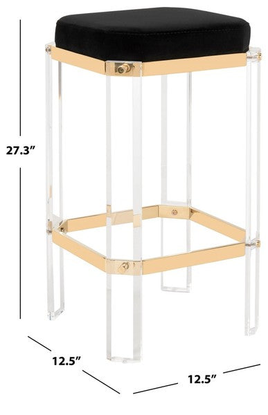 Safavieh Cicely Acrylic Bar Stool - Gold | Bar Stools | Modishstore - 3