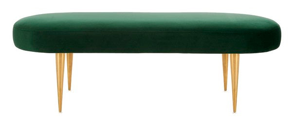 Safavieh Corinne Oval Bench - Emerald | Benches | Modishstore - 2