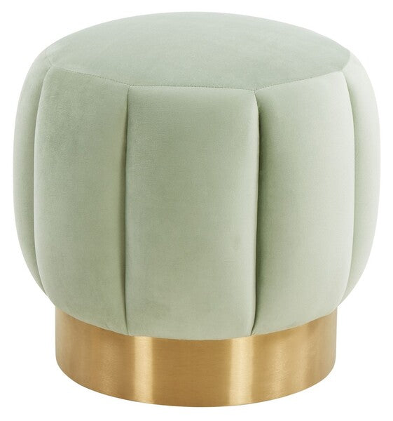 Safavieh Maxine Channel Tufted Otttoman - Mint | Ottomans | Modishstore - 2