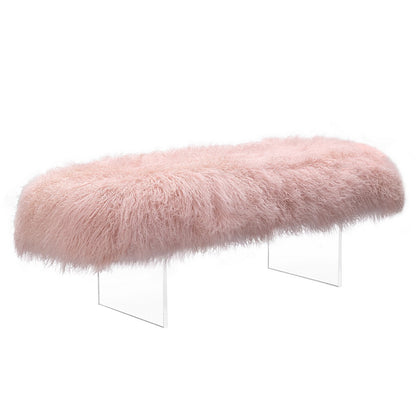 Safavieh Lilliana Sheepskin Bench | Benches | Modishstore - 4