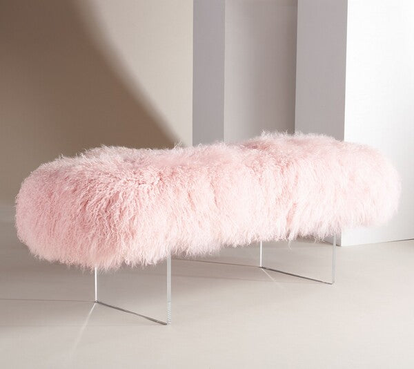 Safavieh Lilliana Sheepskin Bench | Benches | Modishstore