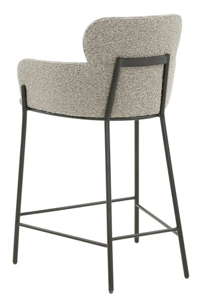 Safavieh Charlize Velvet Counter Stool - Light Gray | Counter Stools | Modishstore - 4