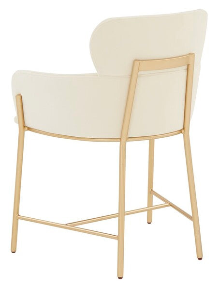 Safavieh Charlize Velvet Dining Chair - Ivory | Dining Chairs | Modishstore - 4