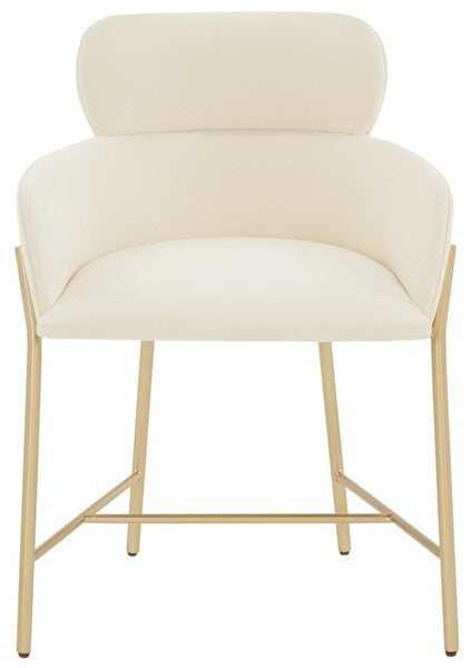 Safavieh Charlize Velvet Dining Chair - Ivory | Dining Chairs | Modishstore - 2