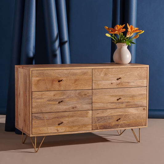 Safavieh Marigold 6 Drawer Dresser | Dressers | Modishstore